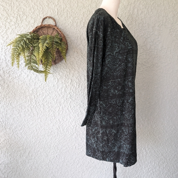 Peruvian Connection green‎ long sleeve dress size m - Picture 3 of 6